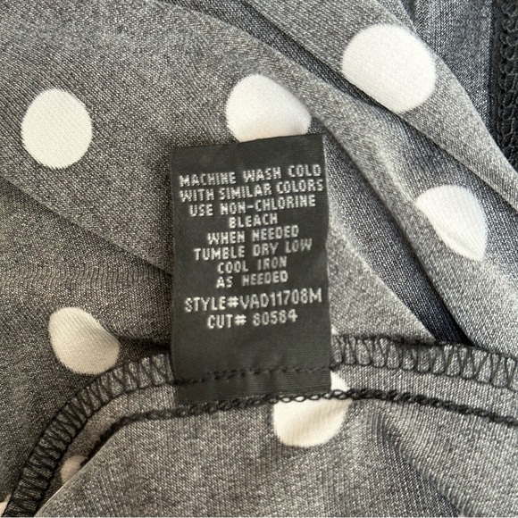 Connected Apparel polka dot black & white midi dress size 10 - Picture 6 of 7